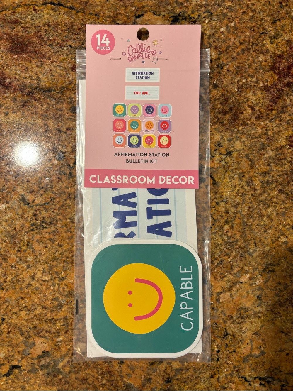 Callie Danielle Affirmation Station Classroom Decor Bulletin Kit - New